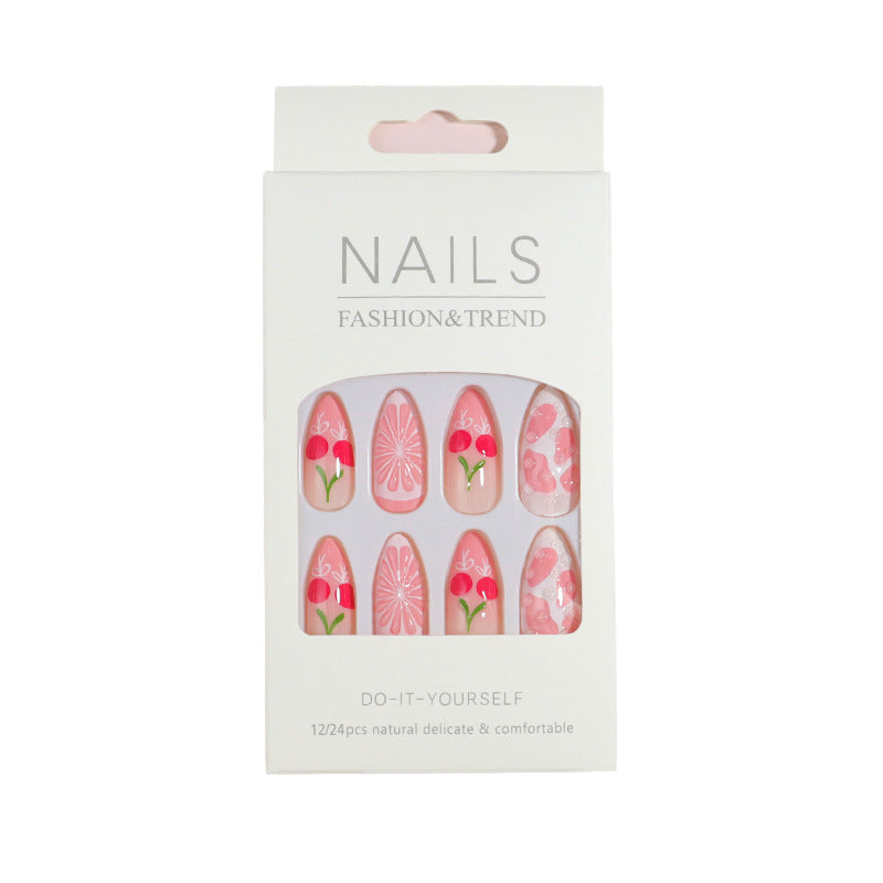 Premium Press-On Nail Set mit dekorativen Akzenten Karnz