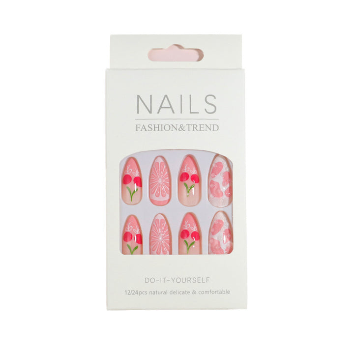 Premium Press-On Nail Set mit dekorativen Akzenten Karnz