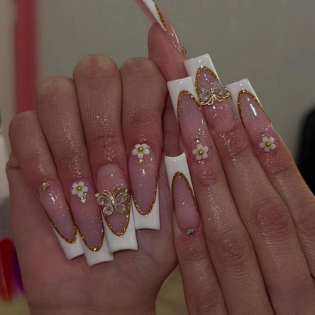 Elegante Lange Stiletto Aufklebenägel Verbesserungen Karnz