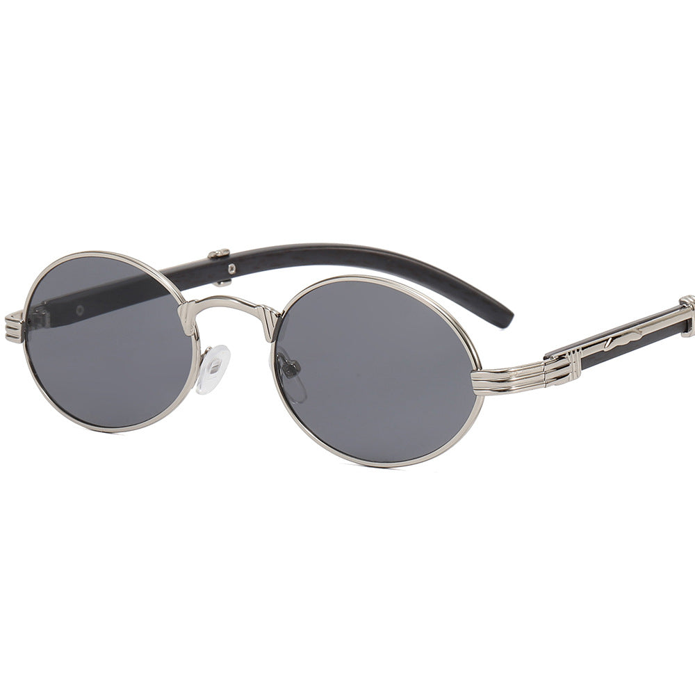 Damen runde Designer-Sonnenbrille mit innovativem Metallrahmen Karnz