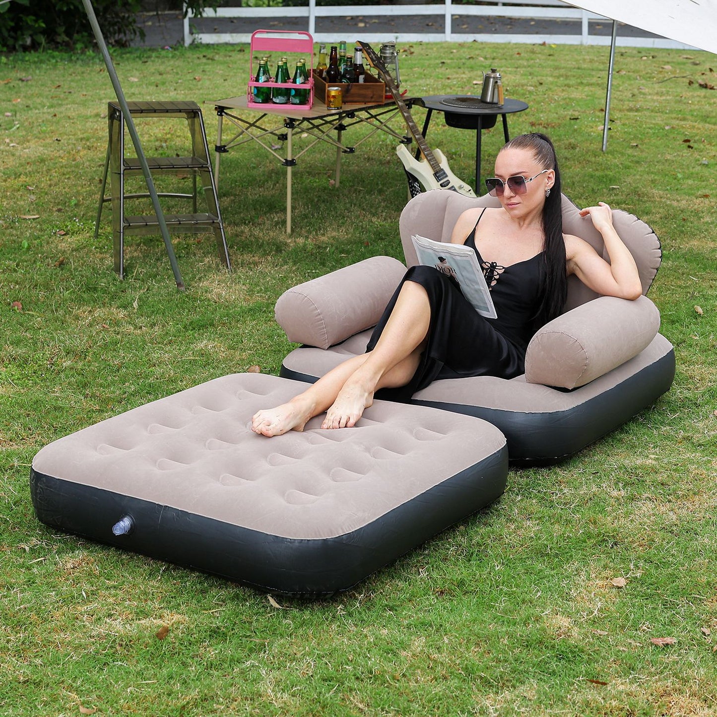 Damen Aufblasbares Komfort-Sofa mit ergonomischer Rückenlehne Karnz