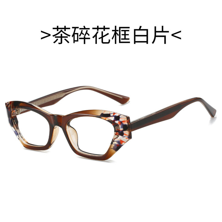Damen Cat-Eye Sonnenbrille mit modernen transparenten Akzenten Karnz