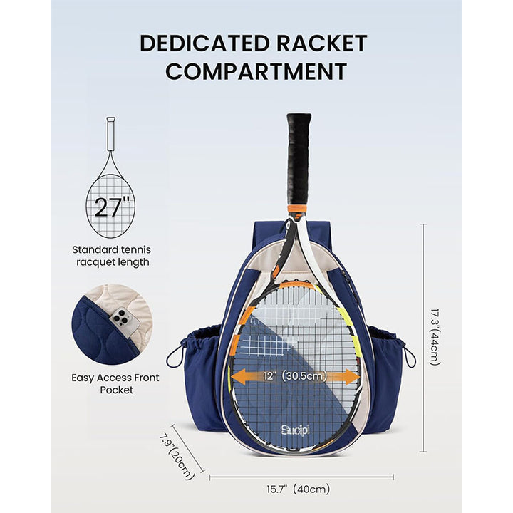 Gestepptes Tennisschläger-Rucksack Karnz