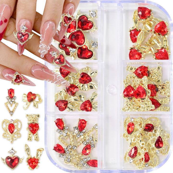 Dekorative 3D Nagelkunst Charms Set