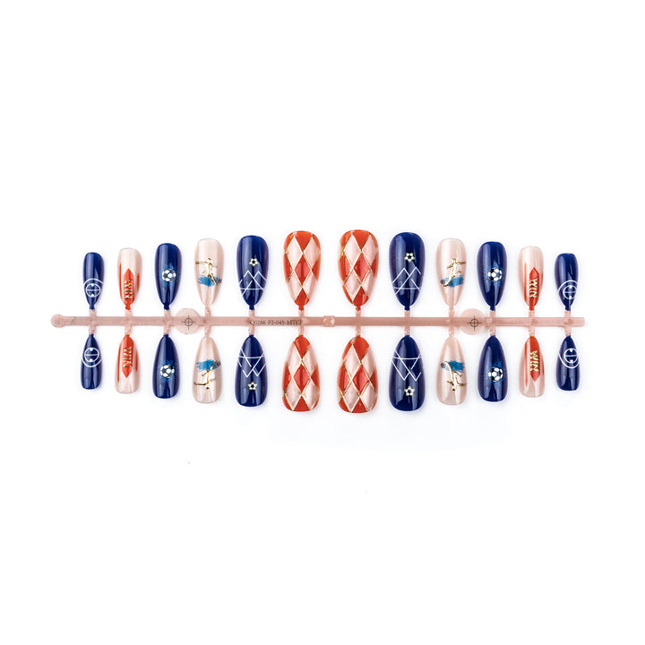 Sport-Themen Press-On Nail Art Set