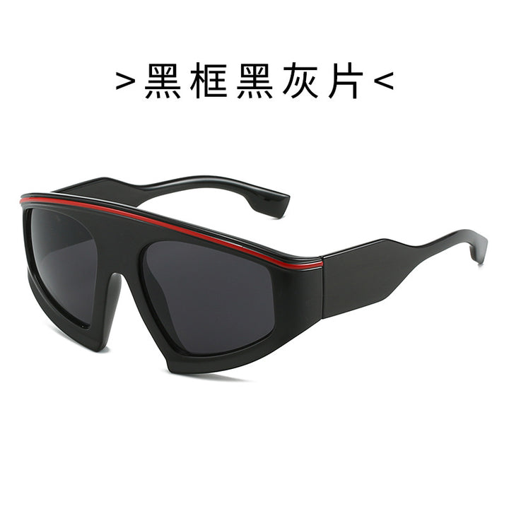 Damen Sportliche Sonnenbrille mit stylischem Rahmen und großen Linsen Karnz
