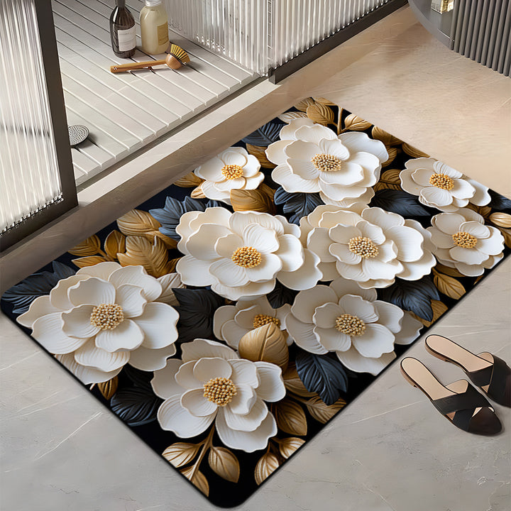 Floral Design Badezimmermatte Karnz