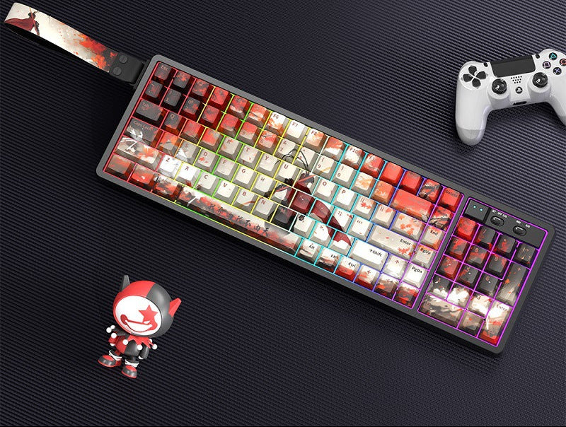Anpassbare RGB Gaming-Tastatur mit künstlerischen Tastenabdeckungen Karnz