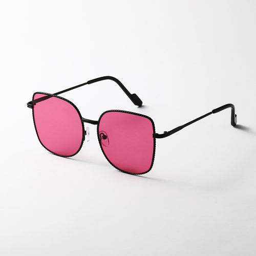 Damen modische oversized Designer-Sonnenbrille mit facettenreichem Rahmen Karnz