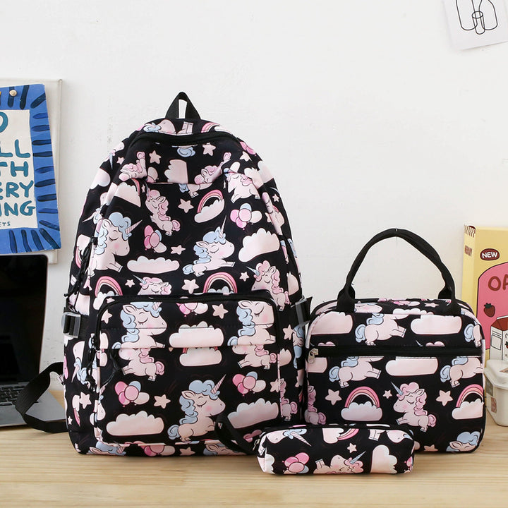 Rucksackset mit Buntem Einhorn-Motiv Karnz