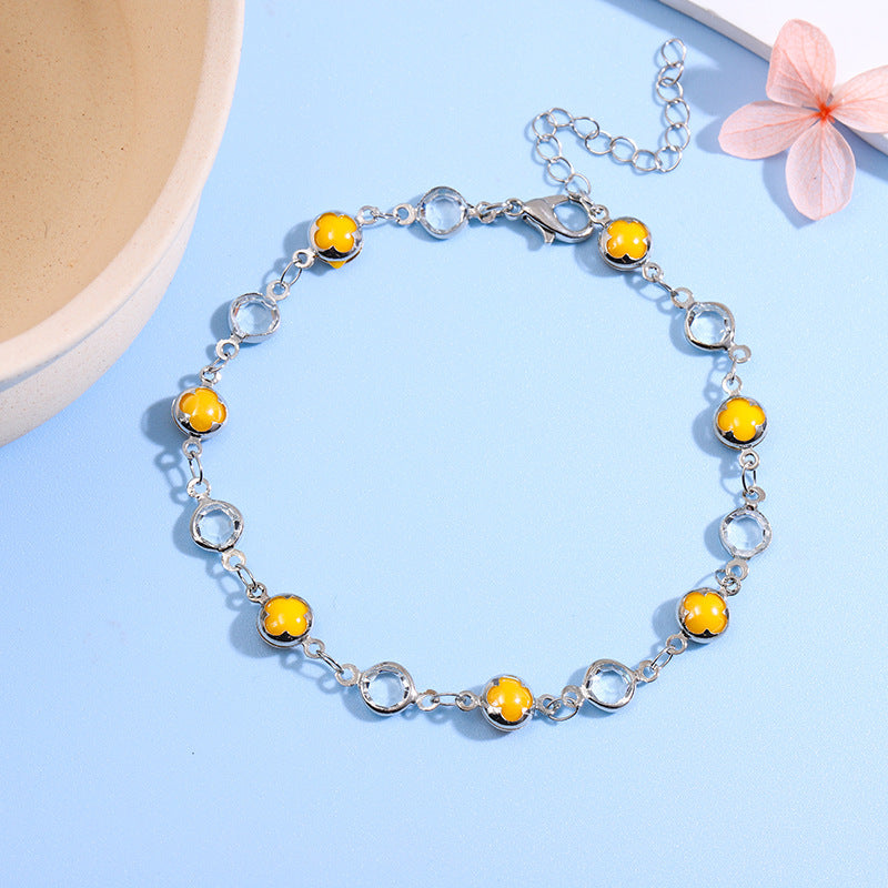 Dekorative Edelstein Fußkette Karnz