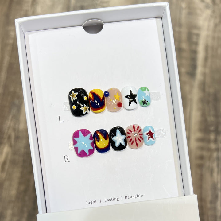 Cosmic-Themen Press-On Nagelkunst Set Karnz