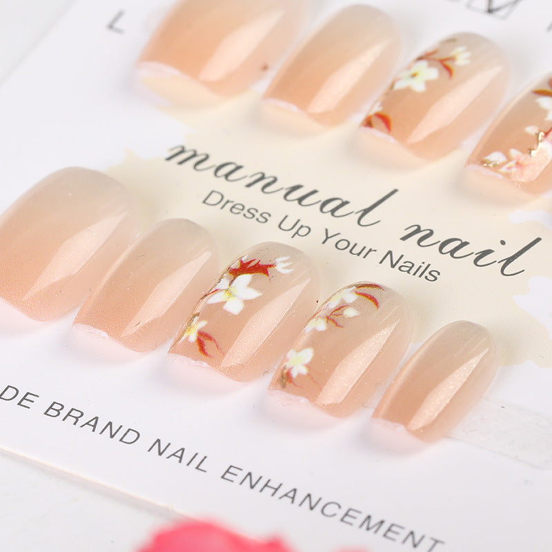 Künstlerisches Floral Press-On Nageldesign Set Karnz
