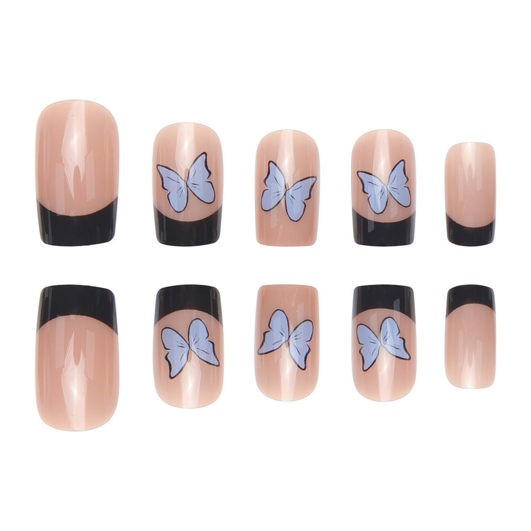 Dekorative Press-On Nagelkunst mit Schleifen-Design Karnz