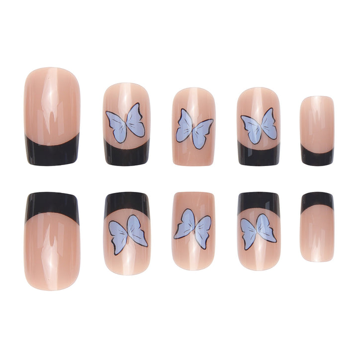 Dekorative Press-On Nagelkunst mit Schleifen-Design Karnz