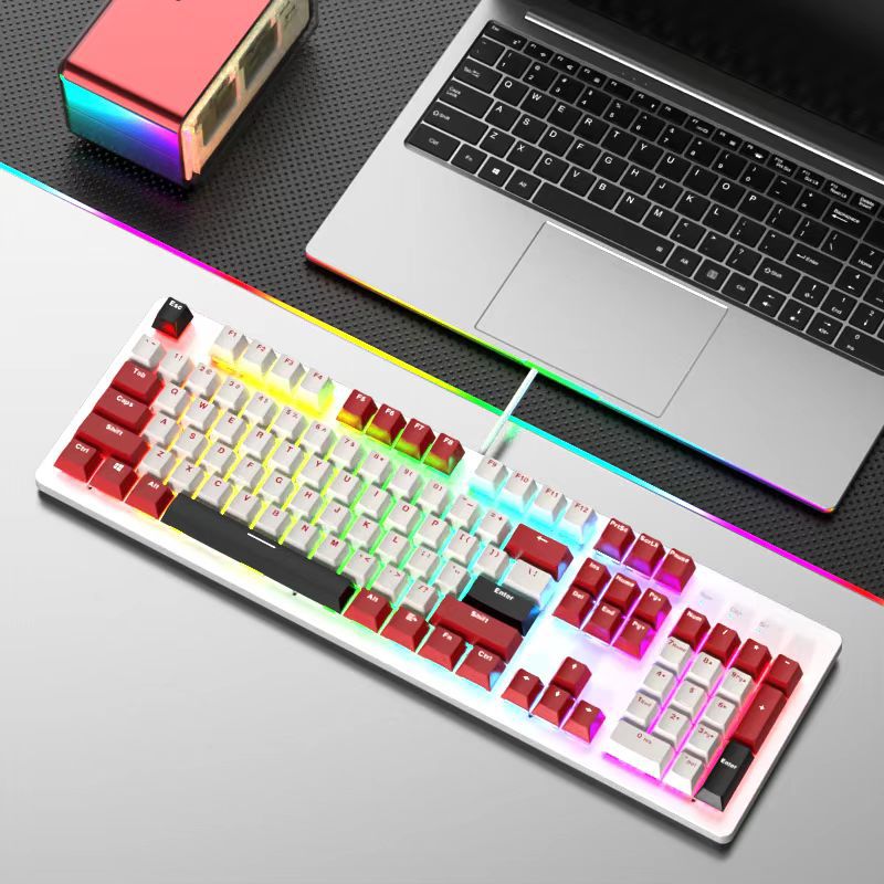 RGB-hintergrundbeleuchtete mechanische Gaming-Tastatur und Maus-Set Karnz