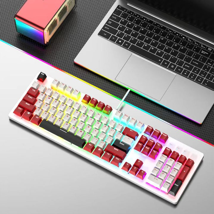 RGB-hintergrundbeleuchtete mechanische Gaming-Tastatur und Maus-Set Karnz