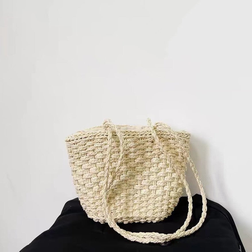 Damen Handgefertigte natürliche Basttasche Karnz