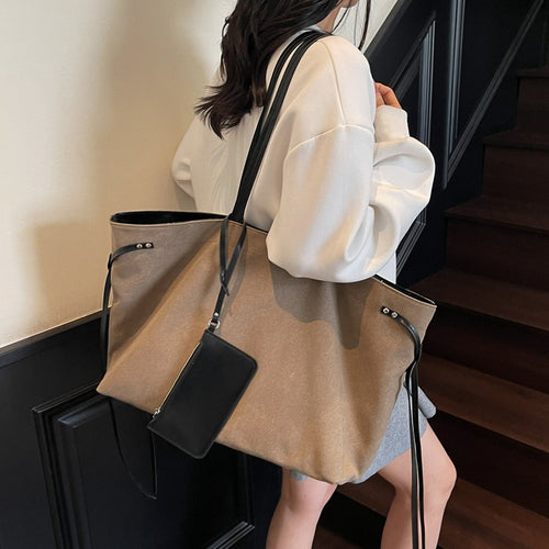 Geräumige Canvas-Shopper-Tasche Karnz