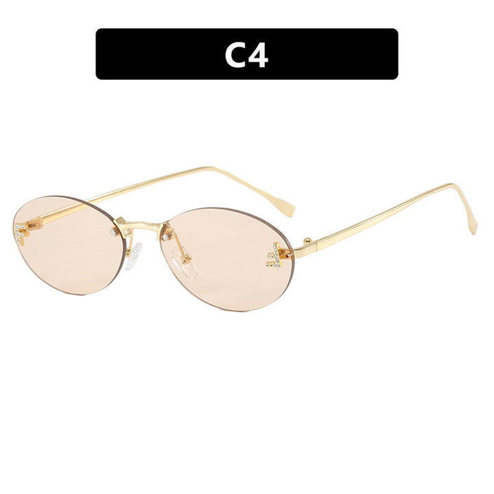 Damen modische Sonnenbrille mit eleganten, runden Gläsern und filigranem Metallrahmen Karnz