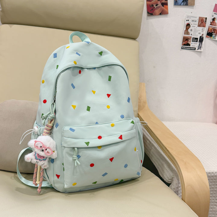 Stylische Mehrfarbige-Pünktchen-Rucksack Karnz