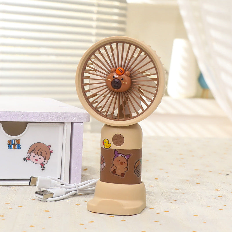 Damen Tragbarer Handventilator mit LED-Beleuchtung und kinderfreundlichem Design Karnz