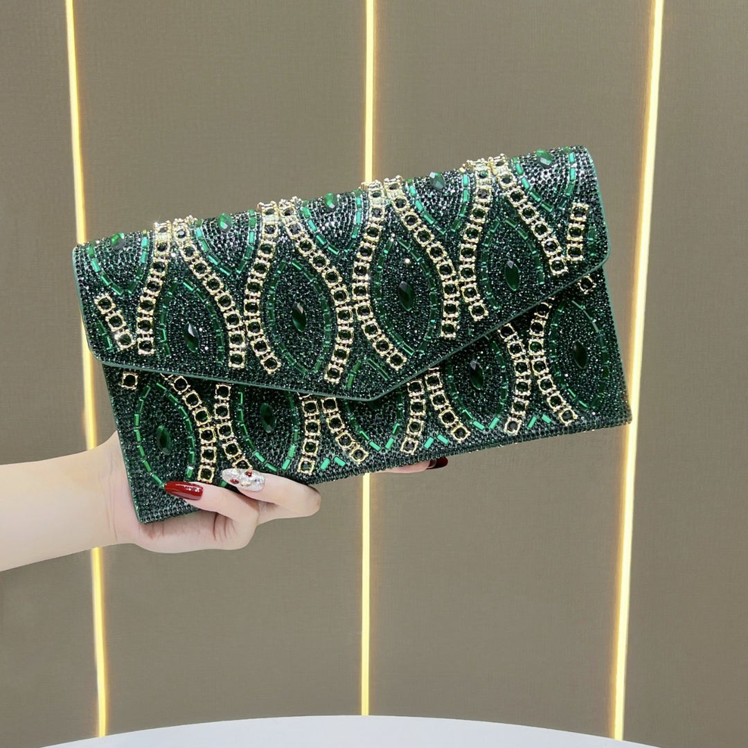 Dekorative Pailletten Abend Clutch
