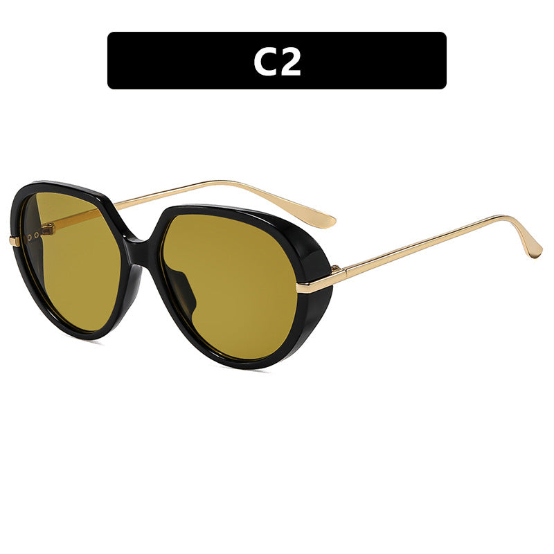 Damen Cat-Eye Sonnenbrille mit blendfreiem UV-Schutz und luxuriösem Metallrahmen Karnz