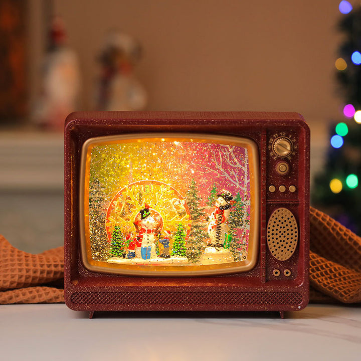Dekorative LED Laterne mit Santa Figurine Karnz