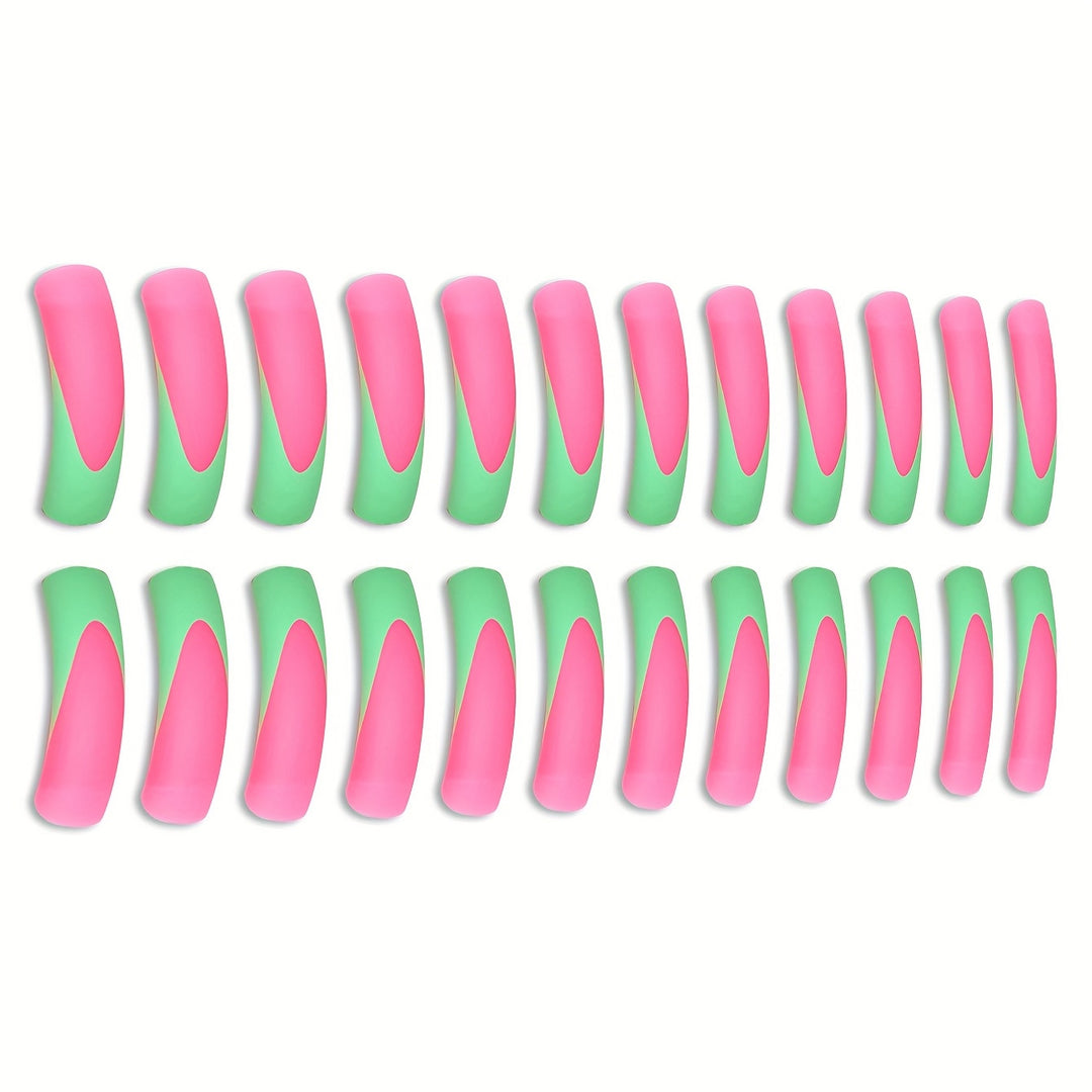 Stylische lange Acryl Press-On Nägel mit Gradient-Design Karnz