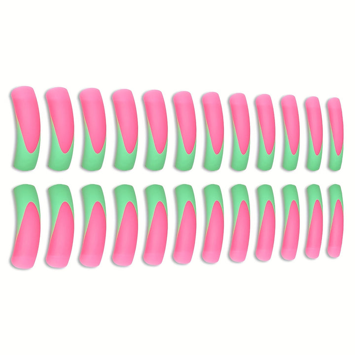 Stylische lange Acryl Press-On Nägel mit Gradient-Design Karnz