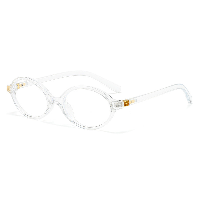 Damen modische ovale Brille mit goldenen Akzenten Karnz