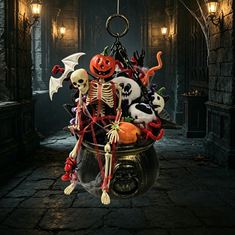 Halloween-Themen Dekorative Kessel Figur Karnz
