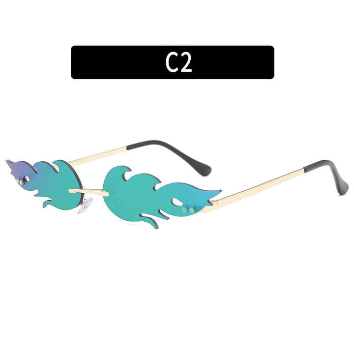 Künstlerische Flammen Design Sonnenbrille