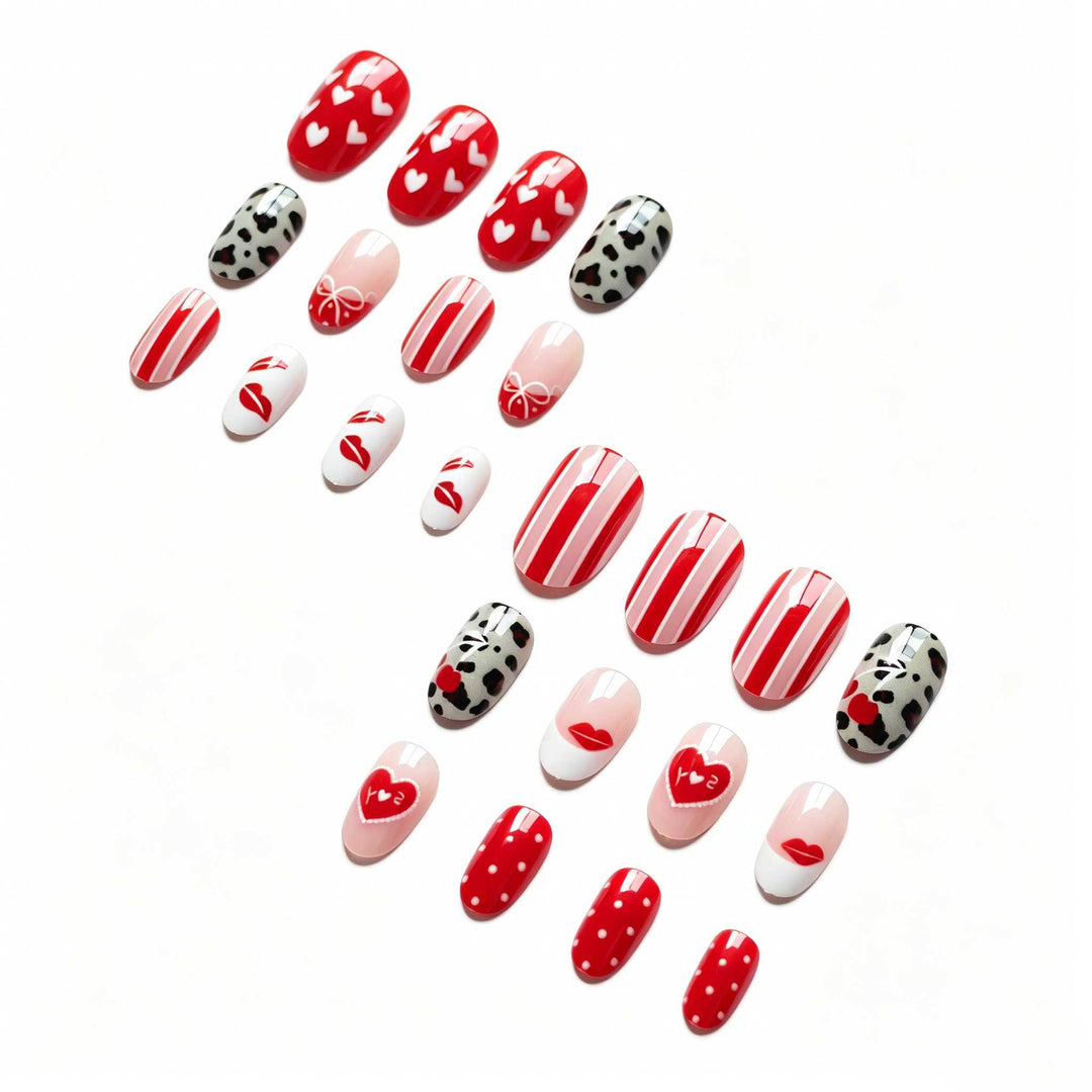 Herz-Themen Nagelkunst Set