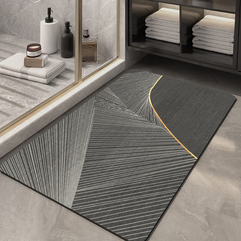 Texturiertes abstraktes Design Badezimmermatte Karnz