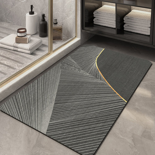 Texturiertes abstraktes Design Badezimmermatte Karnz