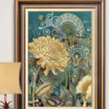 Dekorative Blumen Kunstdruck
