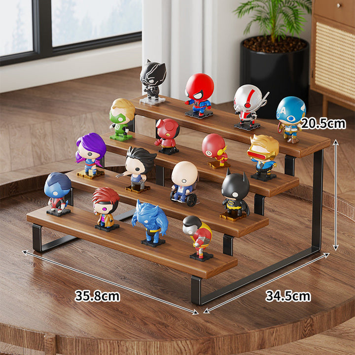 Gestuftes Holz Pop Figur Display Organizer