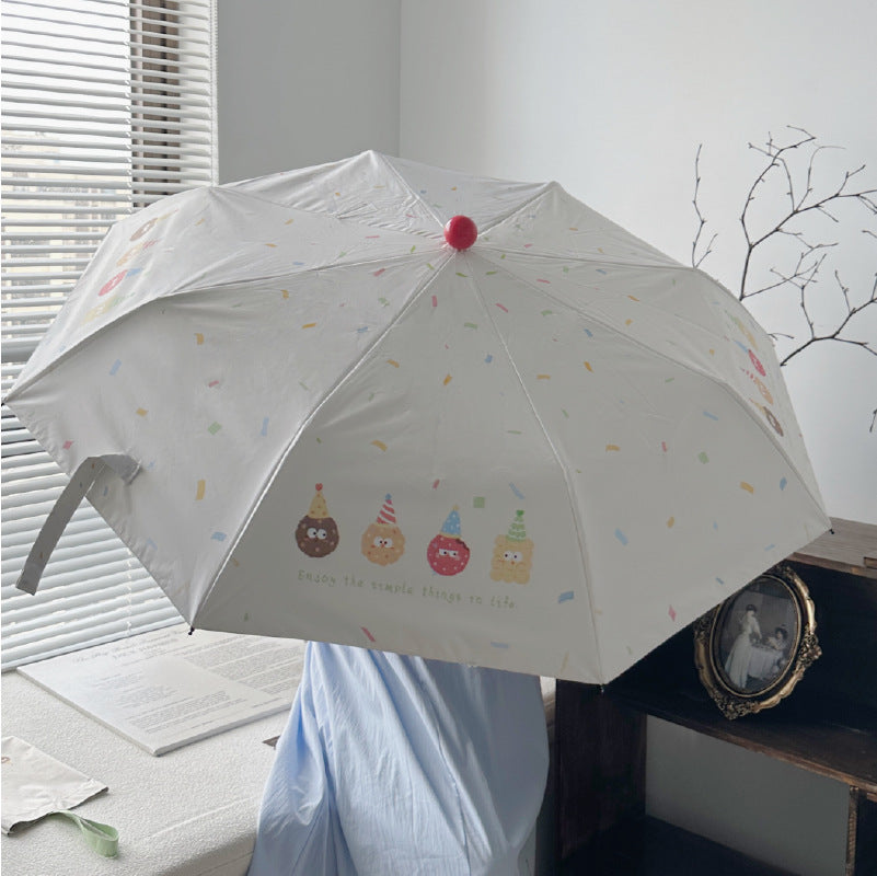 Unisex Faltbarer Regenschirm mit niedlichem Design Karnz