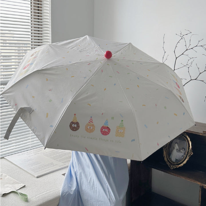 Unisex Faltbarer Regenschirm mit niedlichem Design Karnz