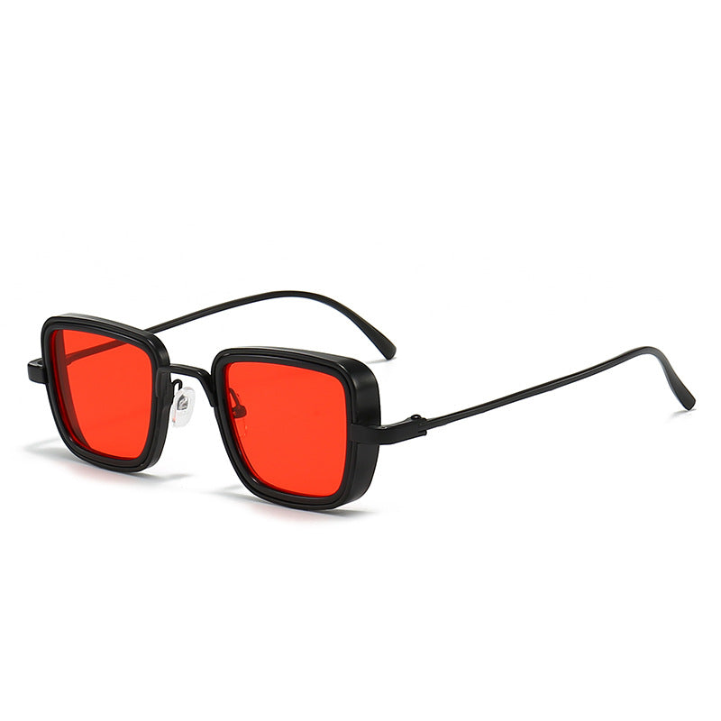 Damen stilvolle quadratische Sonnenbrille mit elegantem Metallrahmen Karnz