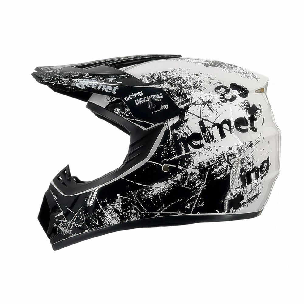 Vollgesicht-Motocross-Helm mit verlängertem Visier und verstärktem Kinnschutz Karnz