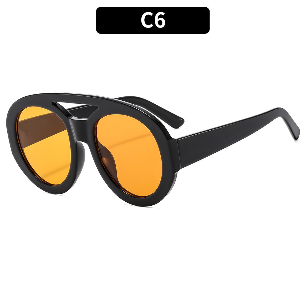 Oversized Gradient Lens Sonnenbrille Klassischer Stil