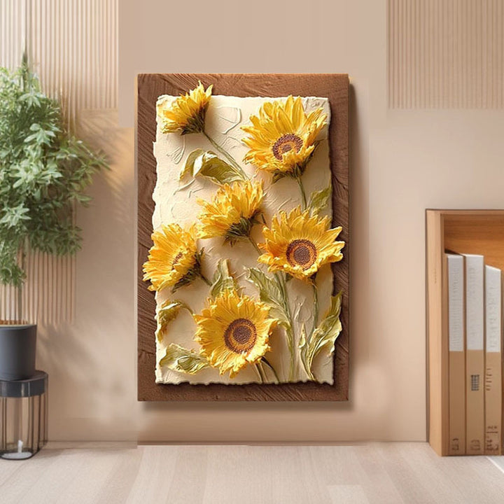 Blumenreiches Relief-Kunstdruck