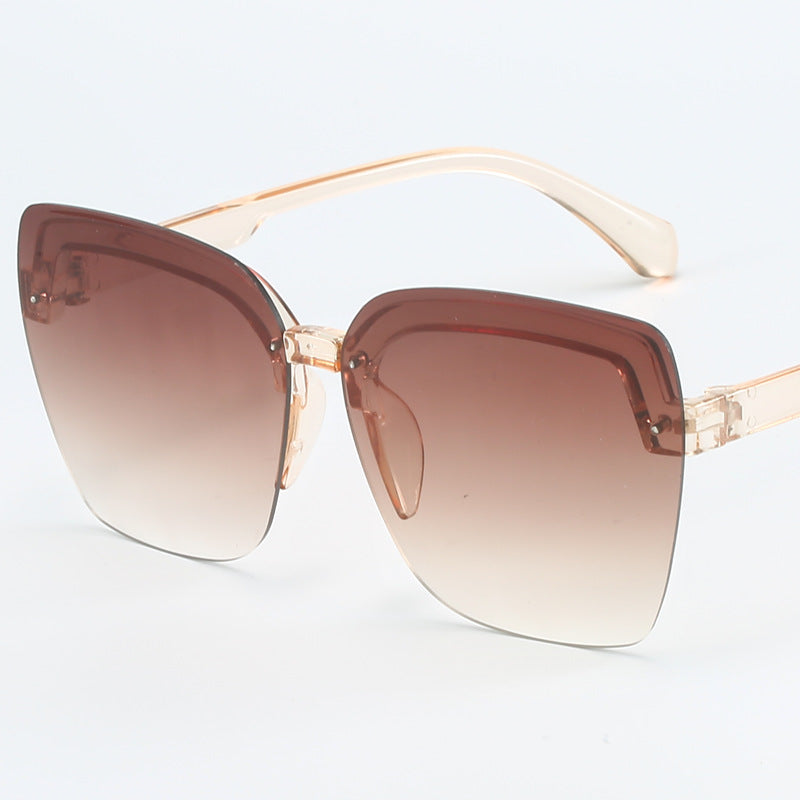 Damen modische Shield-Sonnenbrille mit modernem, eckigem Design Karnz