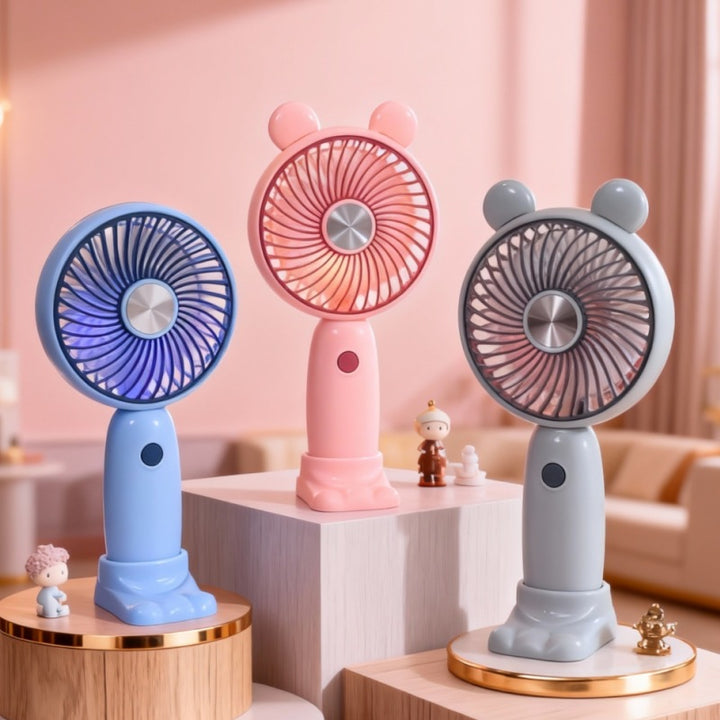 Damen Tragbarer USB Handventilator mit LED-Illumination und ergonomischem Design Karnz