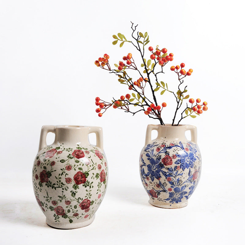 Florale Keramik Blumentopf Karnz