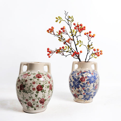 Florale Keramik Blumentopf Karnz