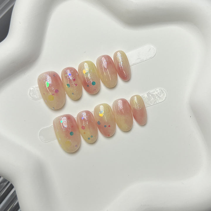 Glitzernde Glitter Press-On Nagelset
